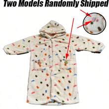 1 chiếc áo choàng tắm nữ bằng vải lông san hô mới năm 2025, áo choàng tắm dài có mũ mềm mại, bộ đồ ngủ bằng vải lông san hô, đồ ngủ mùa đông ấm áp và thoải mái, đồ mặc nhà mềm mại. - Nhiều màu - Xem 17