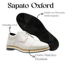 Men's Casual Derby Oxford Dress Shoes Elegant Non-Slip Comfortable Promotion - trắng - Xem 2