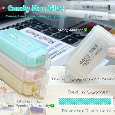 Double-Sided Glue Pen, Large Capacity, Invisible Adhesive, Suitable For Scrapbooking, DIY Crafts, Back To School Supplies, Office Stationery And Journaling