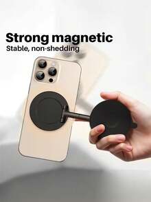 360°旋转磁吸车载手机支架 - 强力吸盘底座，抛光表面，结构坚固，定位灵活，适用于所有智能手机，仪表盘安装，车载手机支架 - 彩色 - 查看 4