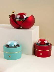 Gift Jewelry Box Spherical Necklace Ring Box Eternal Rose Jewelry Box Preserved,Jewelry Gift Box Valentine's Day,Mother Day Jewelry Organizer Elegant Preserved Flower Ring Box Velvet Jewelry Gift Box Set For Valentine's Day For Rings