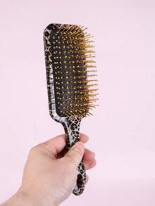 WANMEI 1pc Leopard Print Air Cushion Comb, Detangling Brush Suitable For Curly, Wet And Dry Hair, Anti-Static Smoothing Comb, Easily Removes Tangles - Multicolor - View 7