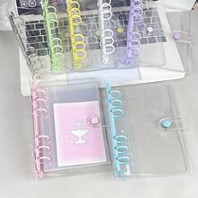 A6 Transparent Loose-Leaf Cover Sticker Book, Stickers, 3D Sticker Storage Box, 6-Ring PVC Notebook Set, DIY Journal - Multicolor - View 12