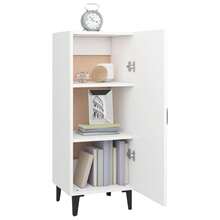 Buffet vidaXL Blanc 34,5 x 34 x 90 cm Matériau à base de bois - Multicolore - Voir 4