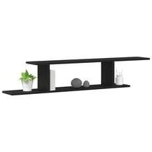 vidaXL Wand-TV-Regal Schwarze Eiche 125 x 18 x 23 cm Holzwerkstoff - Verschiedenfarbig - Übersicht 3