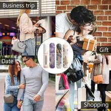Refillable Perfume Atomizer Travel Bottles– Portable Leakproof Mini Sprayer For Cologne &Amp; Essential Oils, Plastic Empty Perfume Bottles With Unique Patterns,2 Pcs Pack Of 5 Ml (Striped And Black) - 駝色 - 查看 6