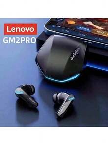 Lenovo GM2 Pro 5.3 蓝牙无线耳机，低延迟带麦克风，高清通话，双模游戏耳机，中国包装 - 白色 - 查看 6