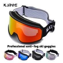 KAROS New Stylish Ski Goggles, Professional Outdoor Snow Anti-Fog Dual-Lens Myopia Protective Glasses - Multicolor - View 3
