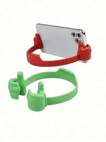 1pc Thumb-Shaped Flexible Universal Phone/Tablet Stand, Smartphone Holder, Enjoy Movies And More On Your Phone In Bed