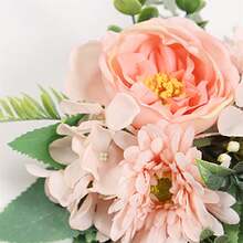 Decoración para sillas de boda, ceremonia, flores artificiales, hojas verdes, respaldo de silla, decoración de otoño, Año Nuevo, regalos de San Valentín, regalo de Navidad, clásico y elegante,  de , alta tasa de recompra. - Rosa - Ver 3