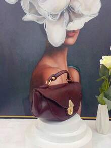 New PPU Boat Baotou 2025 New Slung Bag Portable Shoulder Bag Ins, Best Mother's Day Gifts Women - Màu Đỏ Sâu - Xem 3