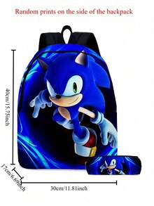 Cartoon Backpack Two Pieces Set Large Capacity Backpack And Pencil Bag Party Gift Party Gift Holiday Halloween Christmas Multi-Purpose - Multicolor - View 4