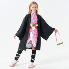 : Kimetsu no Yaiba Conjunto de Cosplay de - Peluca de Nezuko - Ver 9