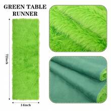 Green Christmas Table Runner 14x72 Inch, FluffyFur Table Runners For Bedroom Dresser, Living Room Coffee Table Decor, Winter Holiday Party Decorations - 多色606 - 查看 2