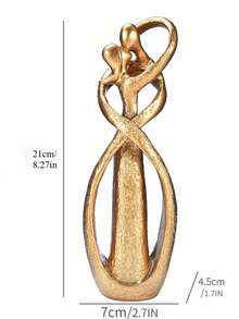 1pc Abstract Couple Embrace Decoration Craft, Sandstone Couple Sculpture, Home Desk Love Art.Table Centerpiece,Shelf Decor,Room Decor, Home Decor. Best - Multicolor - View 11