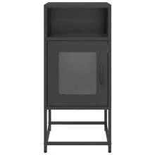 Comodino vidaXL, nero, 36x39x78 cm, acciaio laminato a freddo - Multicolore - Visualizzare 6