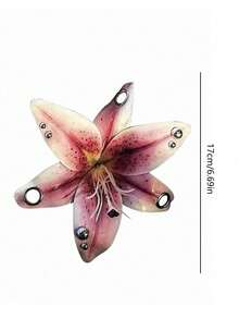 Móc khóa hình hoa ly mới, mặt dây chuyền điện thoại đa năng cá nhân hóa, thiết kế độc đáo tối giản thời trang, phụ kiện móc chìa khóa xe hơi tinh tế với đinh tán, phù hợp để phối đồ hàng ngày và làm quà tặng. - Nhiều màu - Xem 3