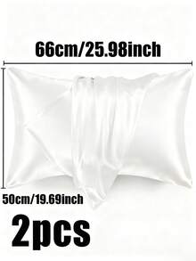 1/2 件装奢华丝滑柔软枕套 - 透气亲肤，触感凉爽，纯色信封式开口 - 可机洗，水洗丝绸枕套，单人冰丝缎面丝绸仿丝绸枕套，圣诞礼物，秘密圣诞老人礼物（女士），情人节礼物，圣诞袜填充物，个性化礼物，圣诞礼物 - 彩色 - 查看 19