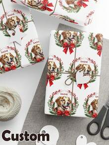 Custom Pet Photo Wrapping Paper, Personalized Names And Photos, Custom Gift Wrapping Paper, Personalized Wrapping Paper, Custom Wrapping Paper With Pet Photos And Text, Fun Custom Christmas Gifts, Party Wrapping Paper, Holiday Wrapping Paper, Valentine'S Day Gifts, Gifts For Him/Her - Multicolor - View 6
