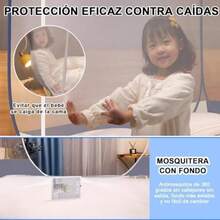 Mosquitera Cama -Up, Plegable Mosquitera (180 * 200 * 165 cm), Mosquitero Desplegable para Tienda de Campaña, Doble Puerta con Fondo, Anti-caída, para Bebés Adultos Hogar Viaje ()(Azul) - Multicolor - Ver 5