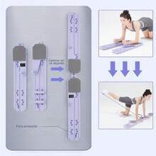 Tabla de Pilates, Equipo portátil de Pilates Reformer y tabla de equilibrio para entrenar en casa,Se puede utilizar para ejercitar brazos, abdominales muslos Equipo de fitness fácil de montar,Púrpura(default) - Multicolor - Ver 5