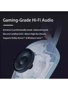 Logitech G435 Over-Ear Bluetooth Headphones: Lightweight Design For A Youthful Look, Ultra-Long 30-Hour Battery Life, High-Definition Stereo Sound, Low Latency For Gaming, Clear Dual-Microphone Calls, Compatible With Computers/Phones/Tablets, Black. - Black - View 5