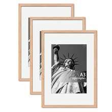 1/2/3 إطار صورة فني من الخشب الصلب بلون البلوط، إطار حائط ديكور منزلي حديث بسيط، بحجم A4 مع حامل، يمكن وضعه أو تعليقه، إطار فني، 30x40 سم، إطار خشبي نقي بحجم A3 - بلوط - مشاهدة 15