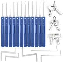 Locksmith Practice Lock Set, Locksmith Tools, Transparent Lock DIY Kit - Black - View 5