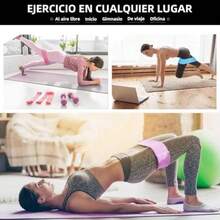 Equipo de Pilates para Entrenamiento en Casa - 11 Piezas Pilates Kit con Pelota de Yoga 25cm,Bandas de Resistencia y Aro de Pilates - para Pilates en Casa,Yoga y Ejercicio en Hogar(Gris) - Multicolor - Ver 4