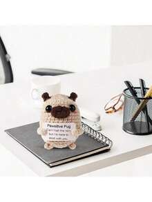 1 Búp bê nhồi bông hình chó Pug dệt kim, kèm lời động viên, có thể dùng làm quà tặng nhỏ cho bạn bè và gia đình. Thiết kế quà tặng búp bê nhồi bông đáng yêu cùng lời động viên thật ấm áp và ngọt ngào! - Nhiều màu - Xem 5