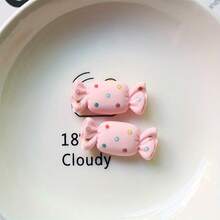 6/18/30 chiếc kẹo mút nhựa dễ thương - Mặt phẳng - Không có lỗ - Macaron Hồng, Vàng, Xanh lá, Tím, Cam, Đỏ, Nâu, Vàng - Mặt phẳng trang trí thủ công sổ lưu niệm - kẹo - Xem 6