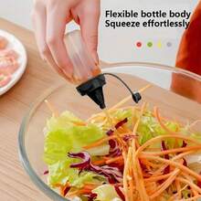 4/8/12 Stück Mini Quetschflaschen, Ketchup, Gewürze, Honig, Senf, Salatdressing Behälter, Küchenhelfer - Verschiedenfarbig - Übersicht 4