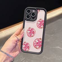 1 Stück, Granatapfelmuster, minimalistische modische Handyhülle, Geschenke für iPhone12/13/14/15/16/17/Air/Pro/Plus/Pro Max, Valentinstagsgeschenke. - Verschiedenfarbig - Übersicht 8