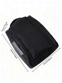 1个便携式高尔夫球鞋包，带提手 - 采用耐用的牛津布制成，侧边网袋，是存放高尔夫配件的理想之选。