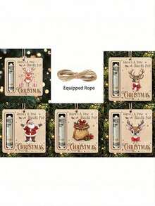 Natural Wood Festive Money Box For Cash Storage (1PC) – Decorative Christmas Wallet, Adorable Tree Ornament, Versatile Gift For Christmas, Birthdays & Party Events - 彩色 - 查看 6
