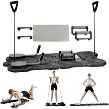 Tabla de Pilates Multifuncional Tablero Plegable con Cuerda de Tracción y Accesorios para Abdominales, Entrenamiento en Casa, Ejercicios de Fuerza y Yoga(negro) - Multicolor - Ver 2