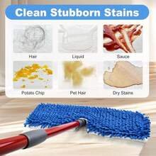 4 Pack Mop Head Replacement Compatible With O-Cedar Hardwood Floor 'N More Microfiber Dual Or 3-Action Flip Mop Refill Chenille Mop Replace Pads For Ocedar Dual-Action Flip Mop,Reusable &Amp; Washable Pad - 軍綠色 - 查看 2