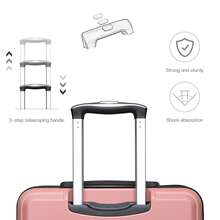 20 24 28 32 Inch Suitcase ABS PC Hard Shell Luggage Carry On Cabin Check In XL Extra Large Lightweight Spinner Wheels TSA Lock 3 Piece Set Travel - Coral Pink - View 8