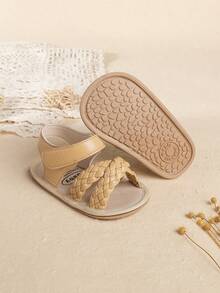 Summer Infant/Toddler Soft Bottom Breathable Sandals, 0-1 Years Old, 5-8-12 Months - Apricot - View 2