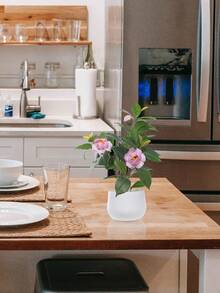 1 Piece Artificial Camellia Bonsai Plant - Outdoor Garden Flower Stand Decoration. Home Office Desk Plant. Family Bathroom Kitchen Shelf Artificial Plant Decoration. - Multicolor - View 5