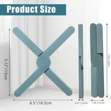 Paquete de 3 salvamanteles de silicona plegables resistentes al calor, salvamanteles plegables para ollas y sartenes calientes, antideslizantes, ahorradores de espacio, fáciles de limpiar DY32 - Negro - Ver 4