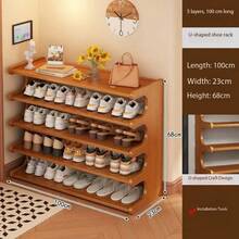 1个可叠放鞋架，可容纳4-30双鞋，独立式鞋架，适用于玄关、衣橱、走廊，多功能前门鞋架 - 彩色 - 查看 8