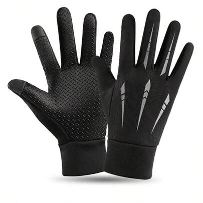 Windproof, Waterproof, Thermal Lined Warm Motorcycle Winter Riding Gloves, Touchscreen Enabled For Delivery Riders Autumn/Winter Windproof, Waterproof, Thermal Lined Touchscreen Gloves For Cycling, Skiing, Fishing Bohemian Street Party Solid Color Warm Knit Beanie Winter New Pineapple Pattern Touchscreen Thick Knit Warm Gloves Knit Beanie, Winter Warm Knit Hat Solid Color Fingerless Knit Gloves Brimless Beanie