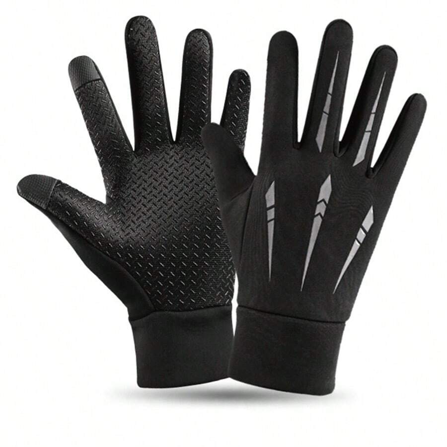 Windproof, Waterproof, Thermal Lined Warm Motorcycle Winter Riding Gloves, Touchscreen Enabled For Delivery Riders Autumn/Winter Windproof, Waterproof, Thermal Lined Touchscreen Gloves For Cycling, Skiing, Fishing Bohemian Street Party Solid Color Warm Knit Beanie Winter New Pineapple Pattern Touchscreen Thick Knit Warm Gloves Knit Beanie, Winter Warm Knit Hat Solid Color Fingerless Knit Gloves Brimless Beanie