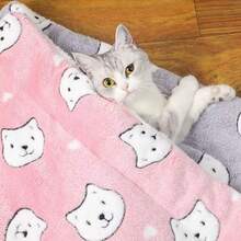 1pc Soft Plush Pet Mat, All Season Use, Machine Washable, Can Be Used As Cushion Cover Or Pillow, Suitable For Rabbits, Kittens, Squirrels, Hedgehogs, Hamsters And Other Small Pets, Pet Bed Mat, Blanket