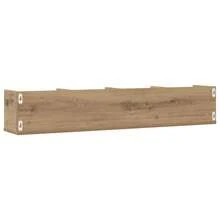 vidaXL Wandregal für CDs aus handgefertigter Eiche 100x18x18cm Holzwerkstoff - Verschiedenfarbig - Übersicht 6