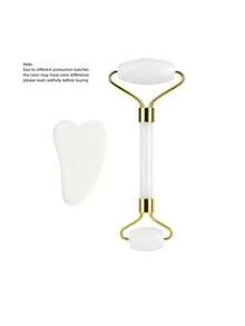 1/2 件粉色/绿色/白色面部按摩工具,滚轮按摩器双头推/心形刮痧美容按摩板,提拉紧致面部,V 形面部工具,适用于女性面部按摩,便携式小巧面部按摩工具,女士美容滚轮 - 彩色 - 查看 18