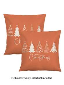 2pcs Christmas Linen Blend Breathable Cushion Covers, Santa Claus, Christmas Numbers, Reindeer, Snowman, Snowflake, Christmas Decor, Merry Christmas Gifts, Hypoallergenic Polyester Material, Hidden Zipper, No Filling, Suitable For Home Decor, Living Room, Throw Pillow Cases, Pillow Covers, Cushions, Cushion Covers, Sofa Decorative Pillows, Decorative Sofa Pads, Home Decor, Soft Pads - Multicolor - View 10