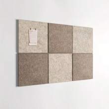 一套 6 个带图钉的软木板：超大公告板，适用于办公室 - 0.4 英寸厚的软木板方块，适用于办公室、学校、家庭备忘录和照片墙。