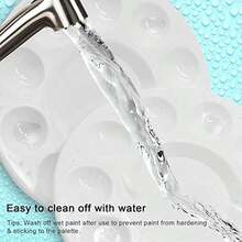 PUBAMALL12 paletas de bandejas de Pintura, con 10 pocillos, Lavables, Color Blanco - / - Ver 3